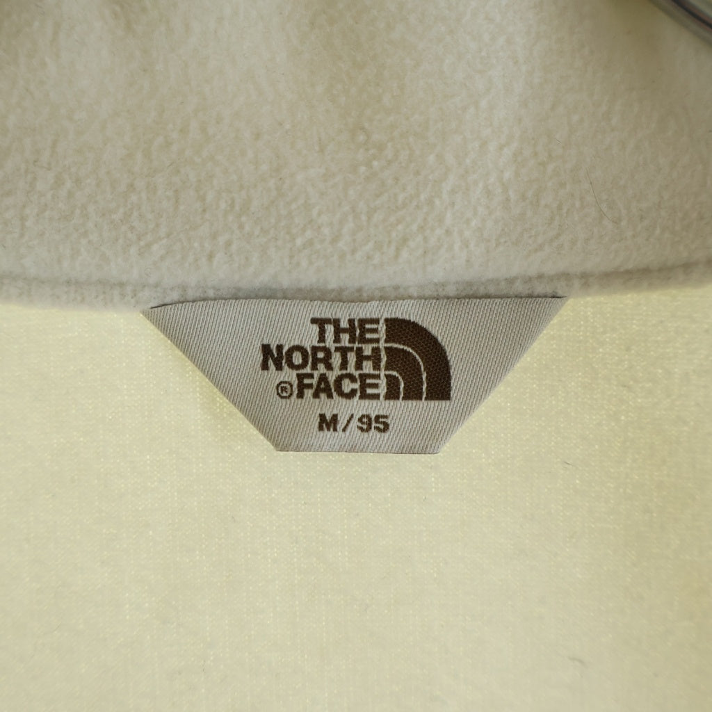 THE NORTH FACE(ザノースフェイス) ロゴ刺繍 ボアフリース ジップアップジャケット ホワイト NJ4FL50J