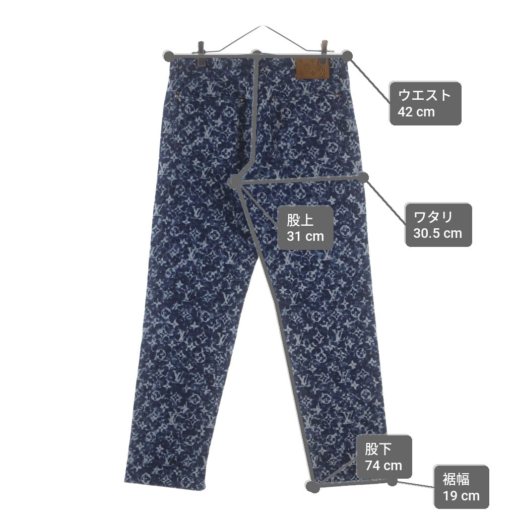 LOUIS VUITTON(ルイヴィトン) RM232M ZO9 HP015W モノグラム デニム パンツ #30