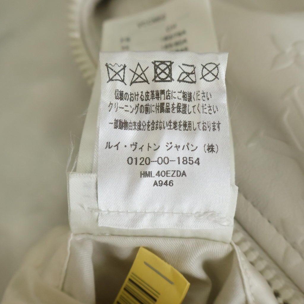LOUIS VUITTON(ルイヴィトン) LVSE エンボス モノグラム ミックスレザーブルゾン ジャケット ホワイト #46 RM231Q ZDA HML40E
