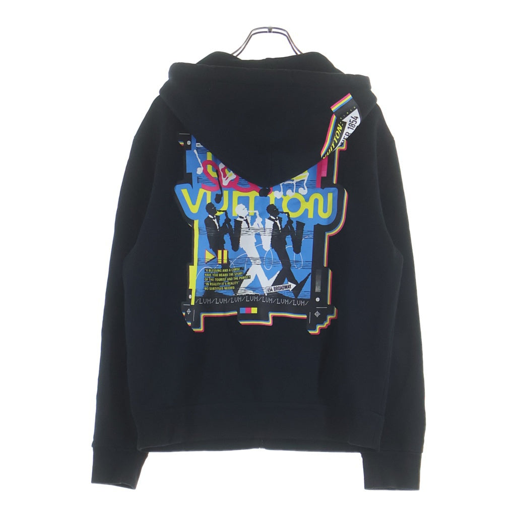 LOUIS VUITTON(ルイヴィトン) ジャズ マルチロゴ ジップアップフーディー パーカー ブラック #S RM231M SR1 HOY32W