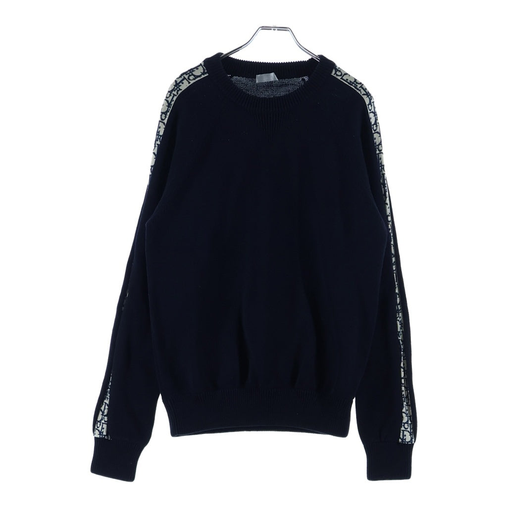 Christian Dior(クリスチャンディオール) オブリークインサート ニットセーター ブラック #M 113M638A1187