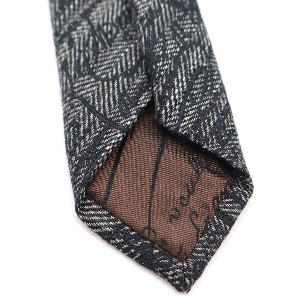 Berluti(ベルルッティ) カリグラフィ ネクタイ ブラック ウールシルク レディース