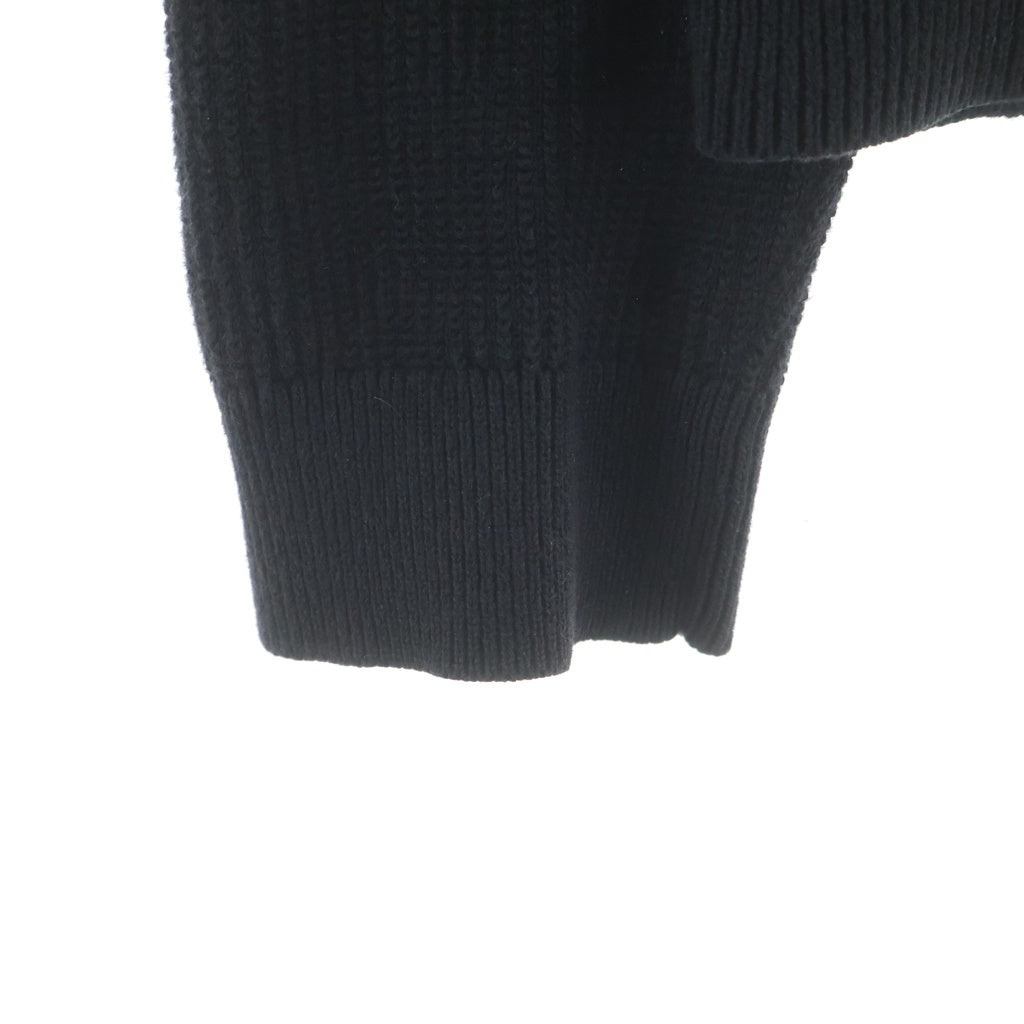 AX ARMANI EXCHANGE(アルマーニ エクスチェンジ) ワッフル サーマル ジップアップ パーカー フーディー ブラック/グレー