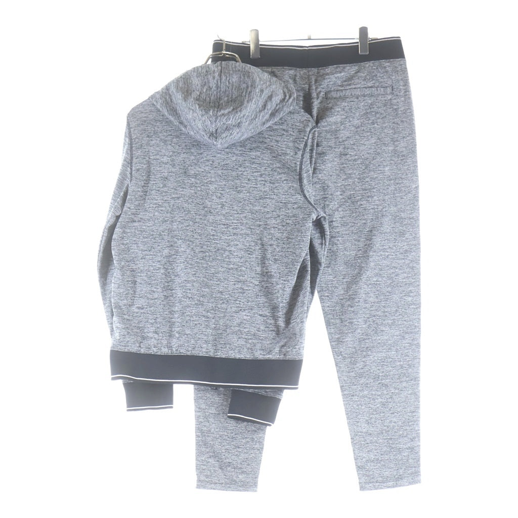 AX ARMANI EXCHANGE(アルマーニ エクスチェンジ) セットアップ ロゴプリント ジップアップ スウェットパーカー トラック ジョガーパンツ グレー