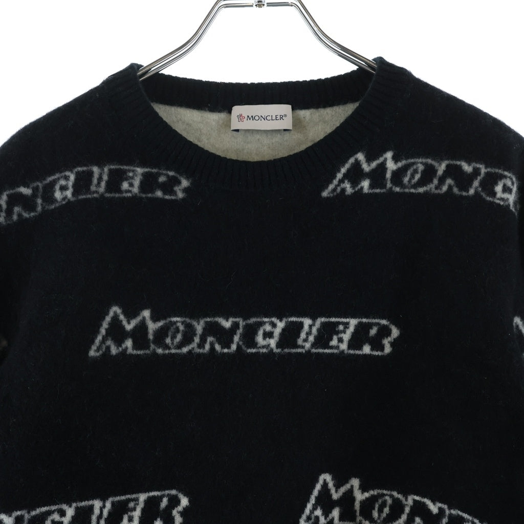 MONCLER(モンクレール) 19AW ロゴジャガード クルーネック 長袖ニット