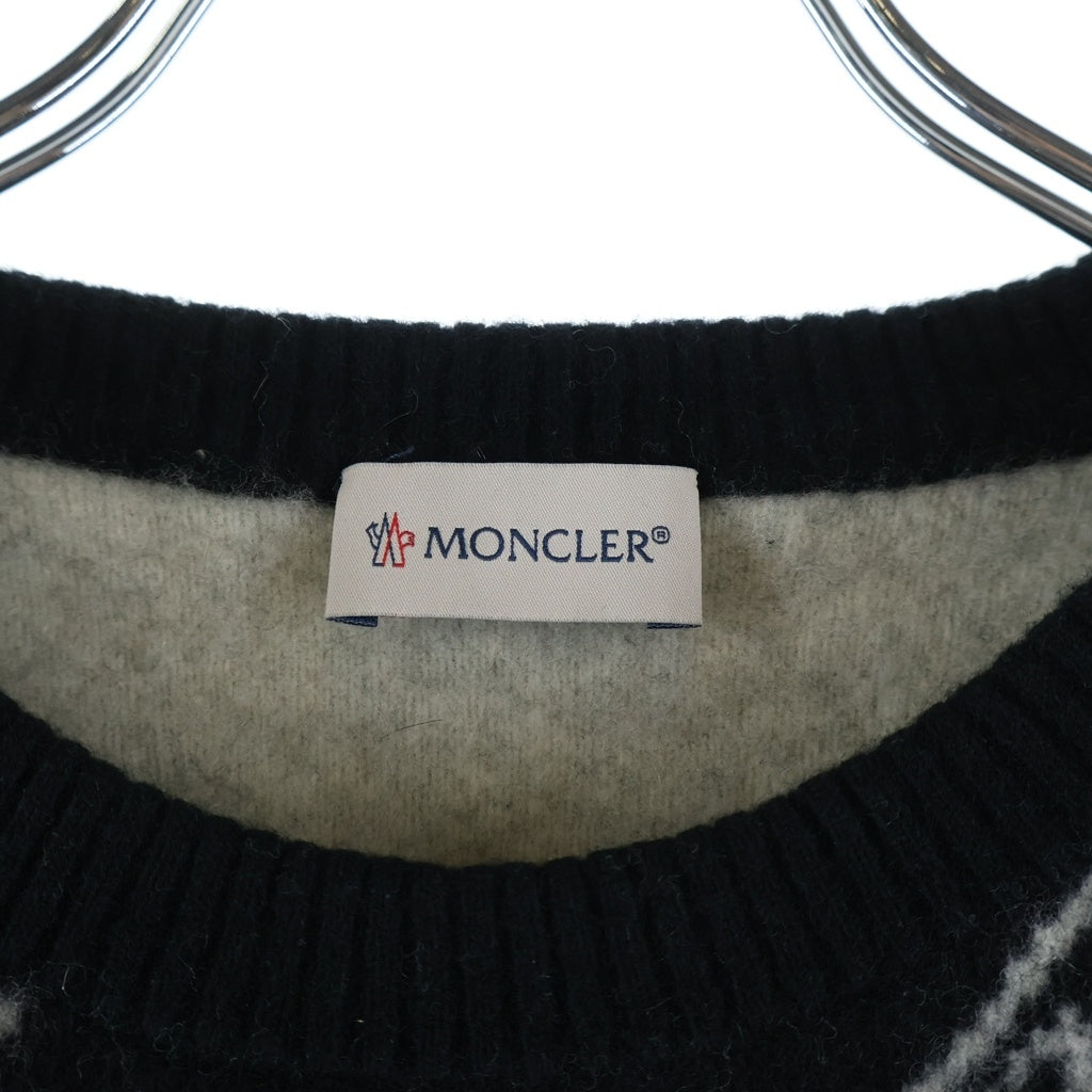 MONCLER(モンクレール) 19AW ロゴジャガード クルーネック 長袖ニット