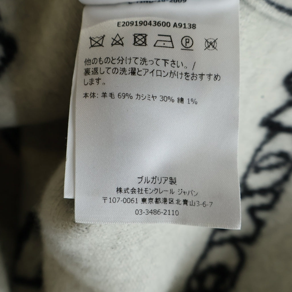 MONCLER(モンクレール) 19AW ロゴジャガード クルーネック 長袖ニット