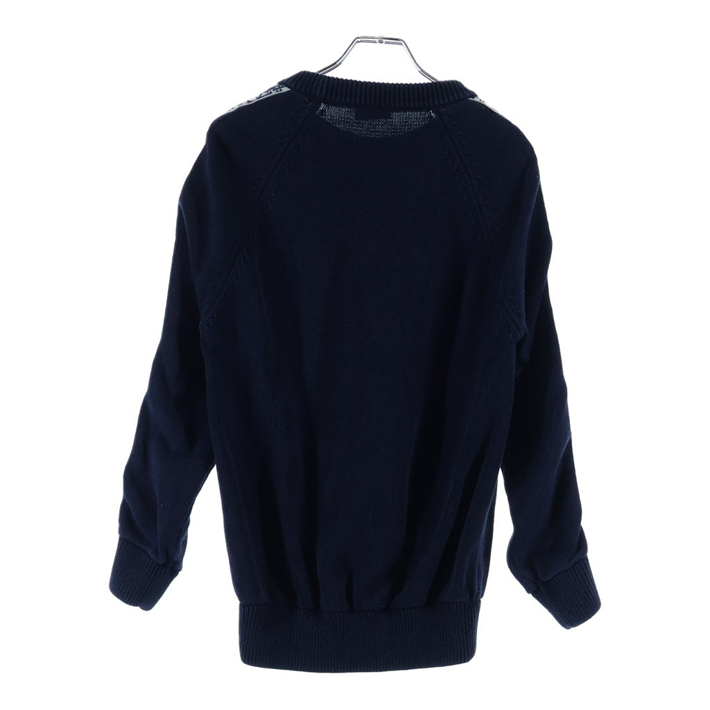 Christian Dior(クリスチャンディオール) オブリーク ジャガード ライン コットン ニット セーター ネイビー 113M638AT187