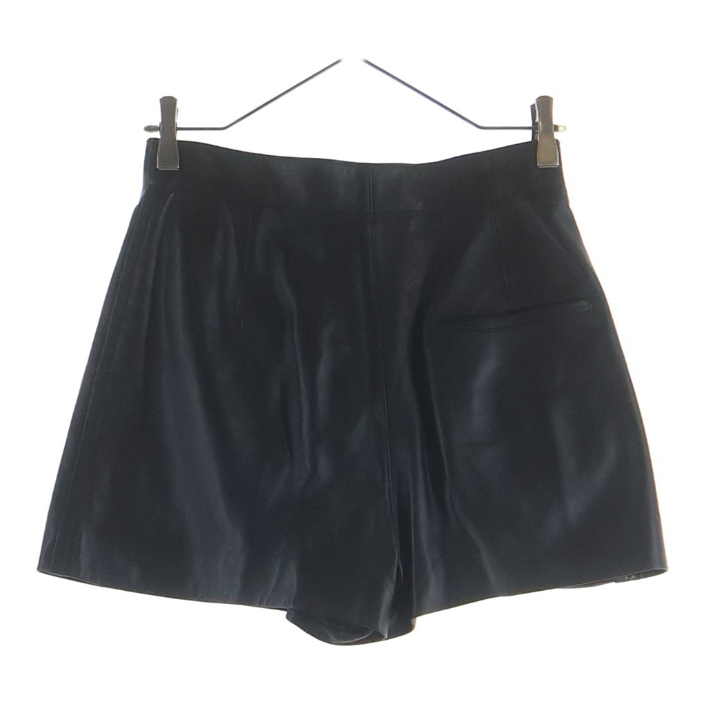 Christian Dior(クリスチャンディオール) CDバックル ラムレザー ラップデザイン ハーフ ショート パンツ ショーツ キュロット ブラック レディース 045P45AL015