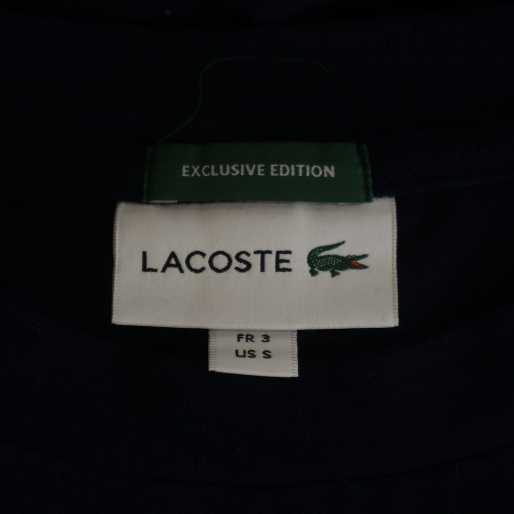 LACOSTE(ラコステ) EDIFICE別注 ロゴ刺繍 ワッペンポケット 半袖Tシャツ ネイビー TH202PL レディース