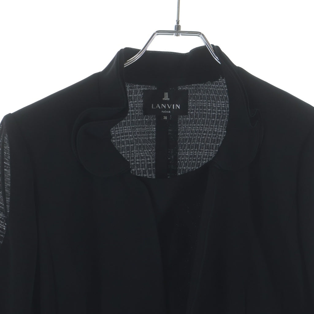 LANVIN(ランバン) フォーマル レイヤードデザイン 長袖 ドレス ワンピース ブラック 0771514 レディース