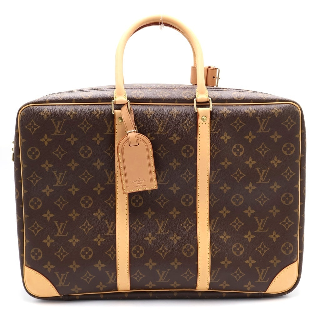 LOUIS VUITTON(ルイヴィトン) モノグラム シリウス45 ハンドバッグ トラベルバッグ ブラウン レザー×PVC M41408 ゴールド金具