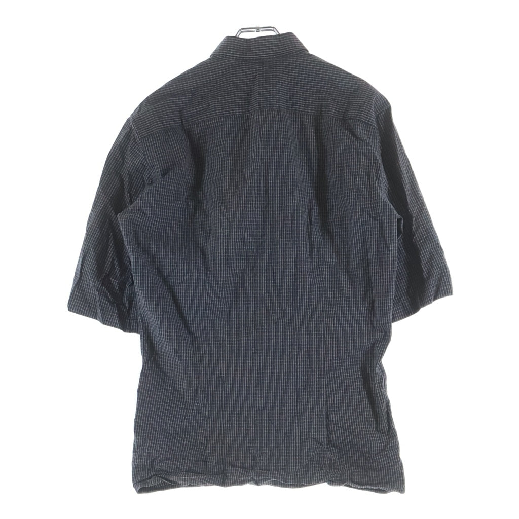 RAF BY RAF SIMONS(ラフ バイ ラフシモンズ) 半袖チェックシャツ ネイビー #M