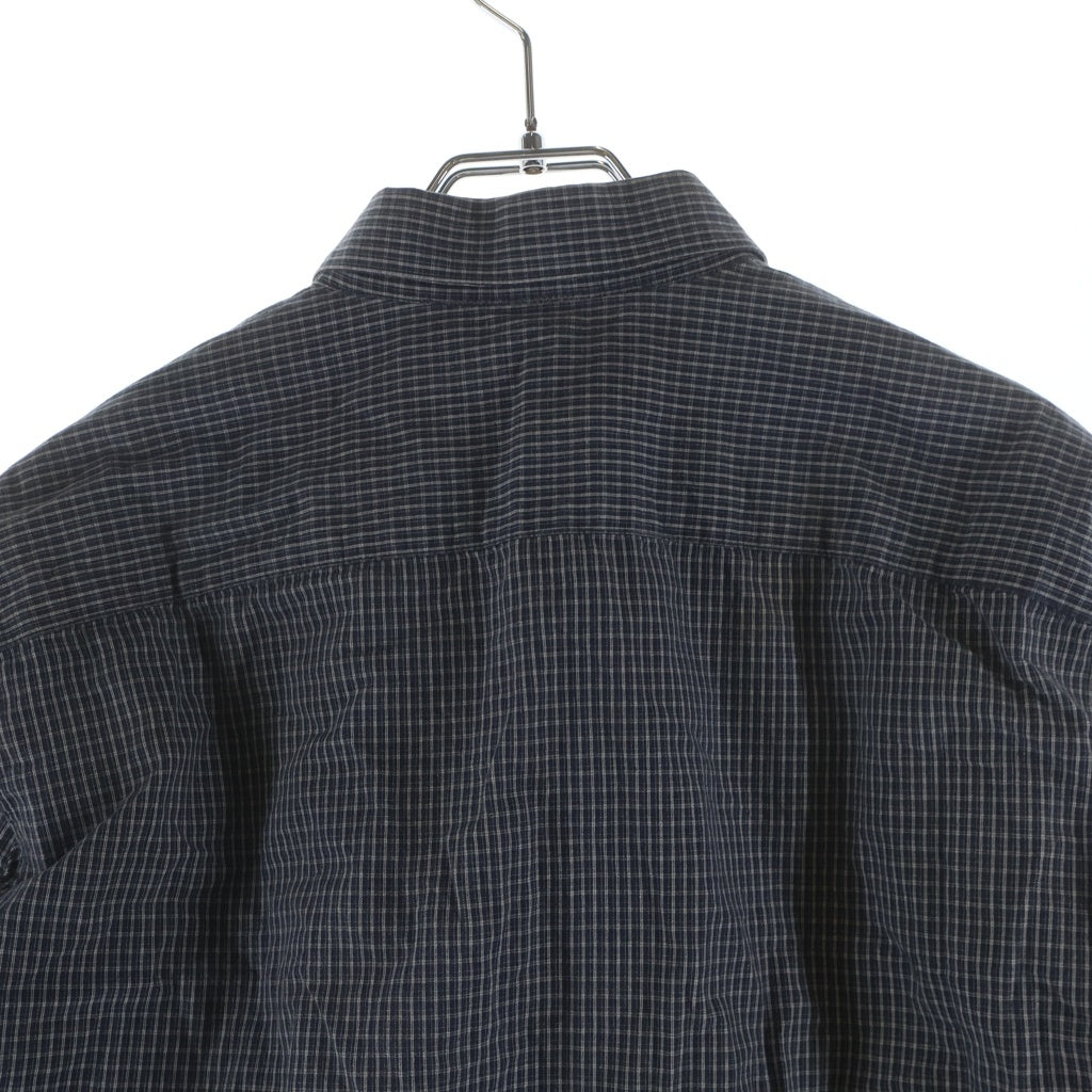 RAF BY RAF SIMONS(ラフ バイ ラフシモンズ) 半袖チェックシャツ ネイビー #M
