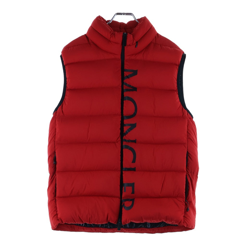 MONCLER(モンクレール) 22AW AMAK アマック ロゴプリント ジップアップ ダウンベスト レッド H20911A00110 53333 レディース