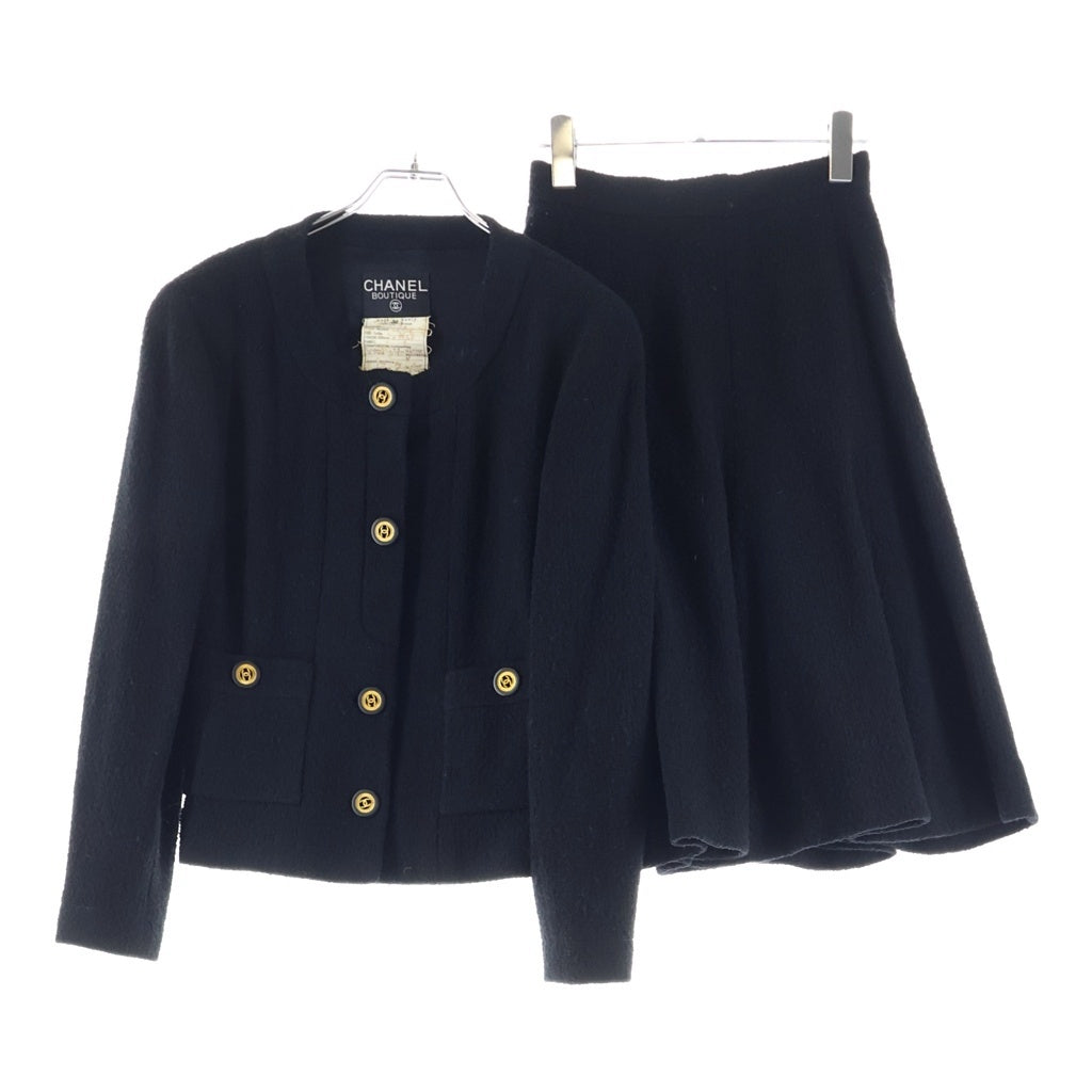 CHANEL(シャネル) ココボタン ツイードセットアップ ブラック #36 レディース