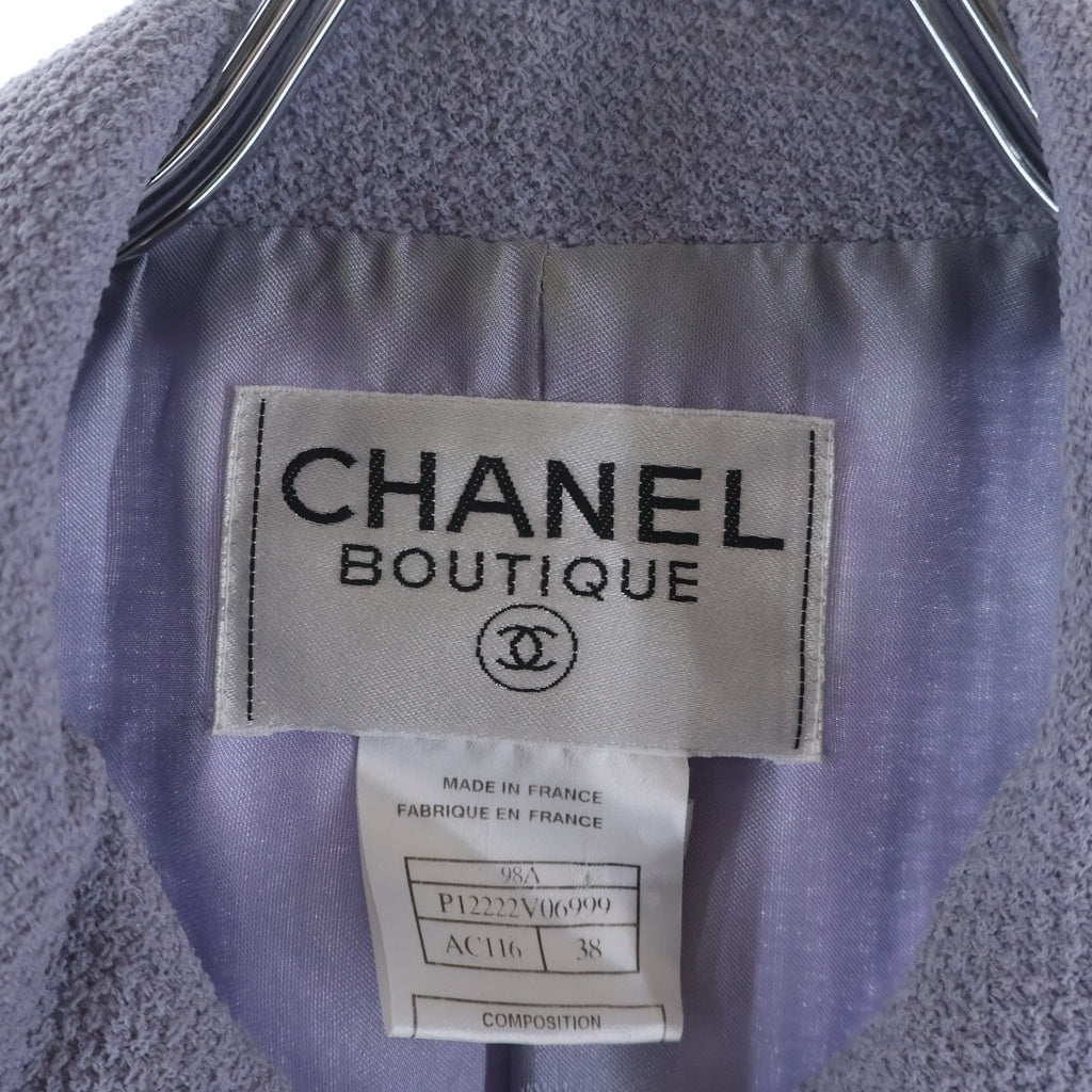 CHANEL(シャネル) ココボタン ツイード セットアップ ライトパープル 38 P12222V06999 レディース
