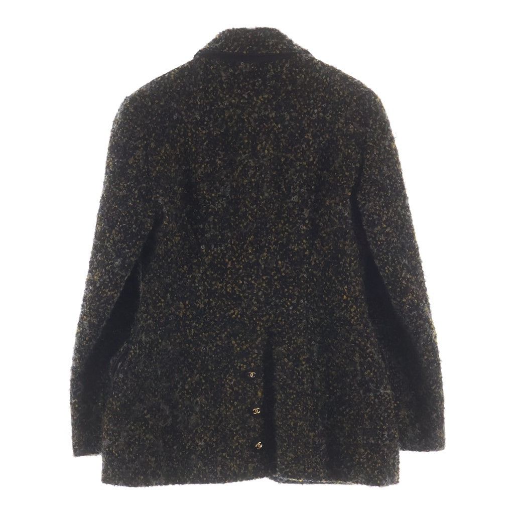 CHANEL(シャネル) ココボタン ツイードジャケット ブラック×イエロー #36 レディース