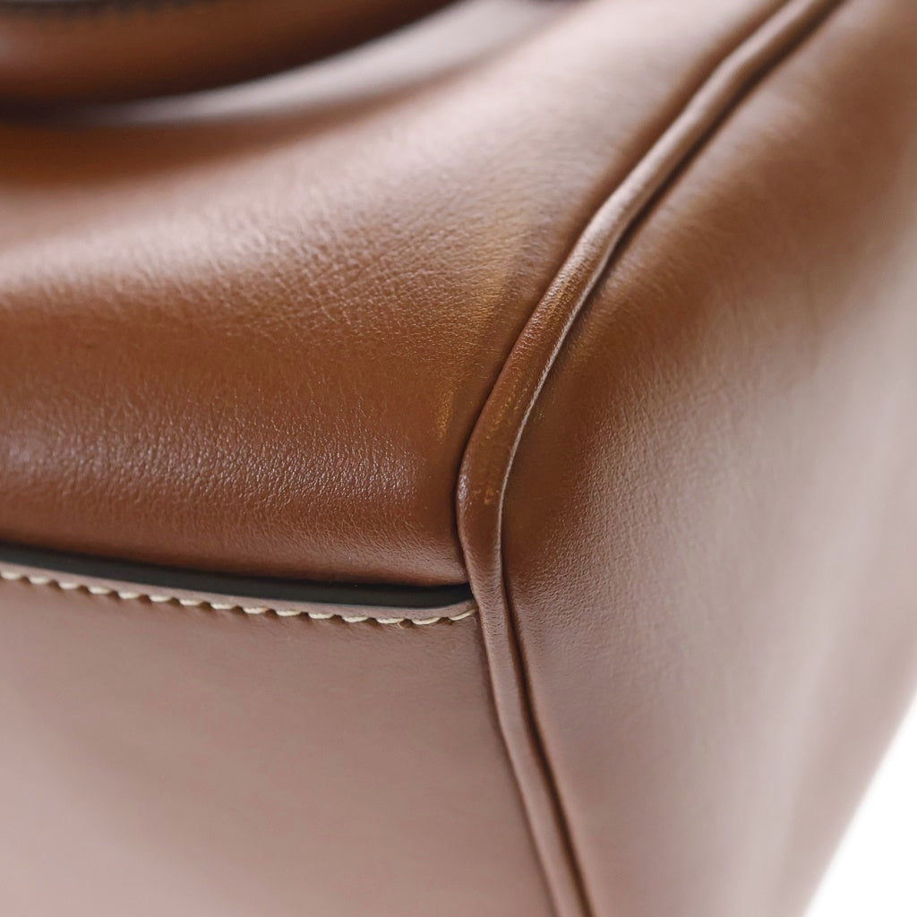 CELINE(セリーヌ) セリーヌ ミニボストンバッグ ハンドバッグ キュイル ショルダーバッグ 2WAYバッグ ブラウン レザー タン ブラウン ゴールド金具 レディース