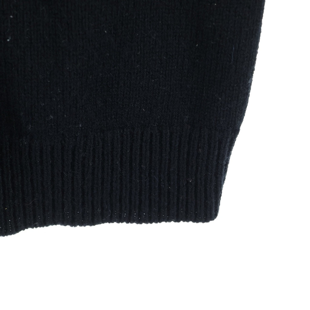 VALENTINO(ヴァレンティノ) ロゴカシミヤニット ブラック×ホワイト #M レディース