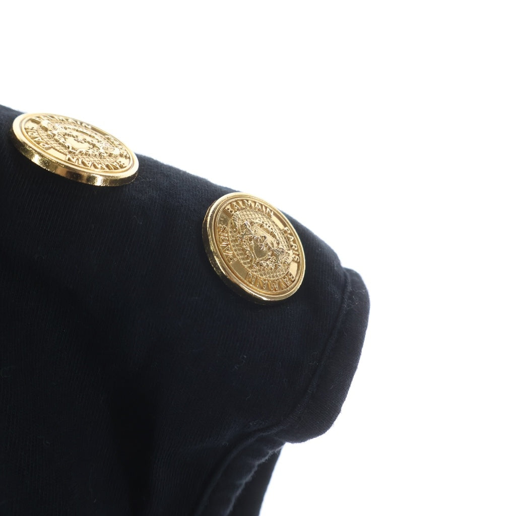 BALMAIN(バルマン) ロゴタンクトップ 肩ボタン ブラック #XS レディース