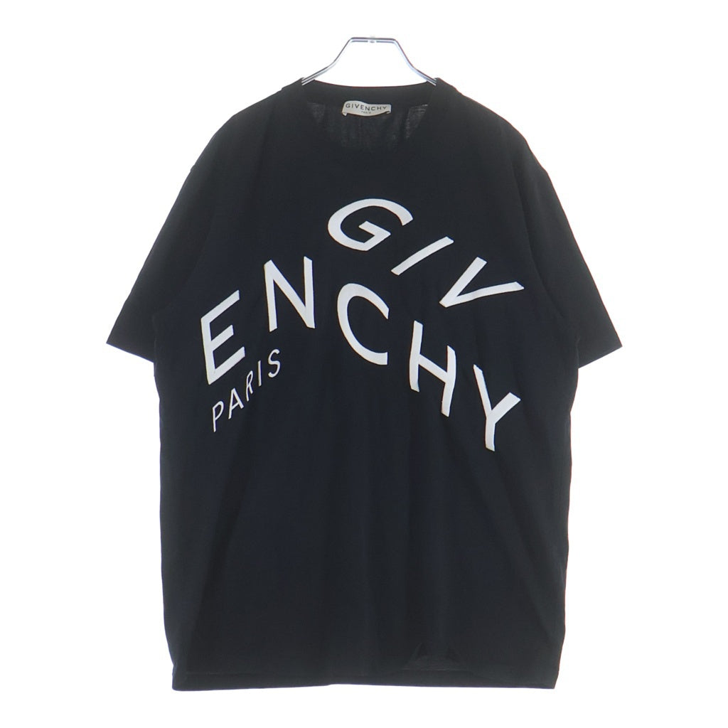 GIVENCHY(ジバンシィ) ロゴ刺繍 クルーネック 半袖Tシャツ カットソー ブラック レディース