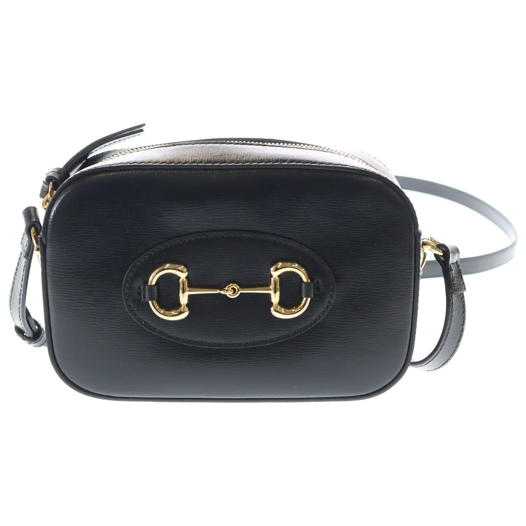GUCCI(グッチ) ホースビット 1955 ショルダーバッグ ミニバッグ ブラック レザー 760196 ゴールド金具 レディース