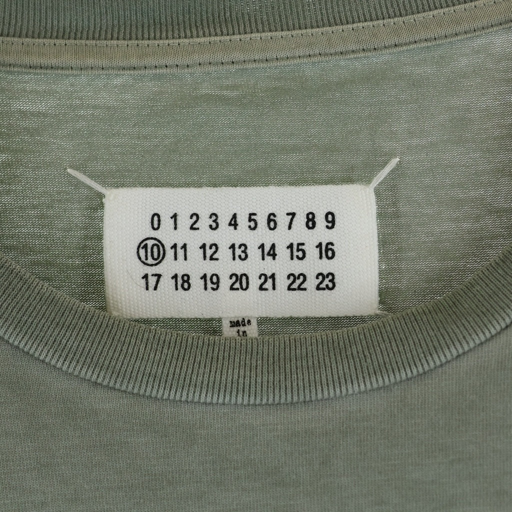 Maison Martin Margiela(メゾンマルタンマルジェラ) カットソー グリーン コットン #48
