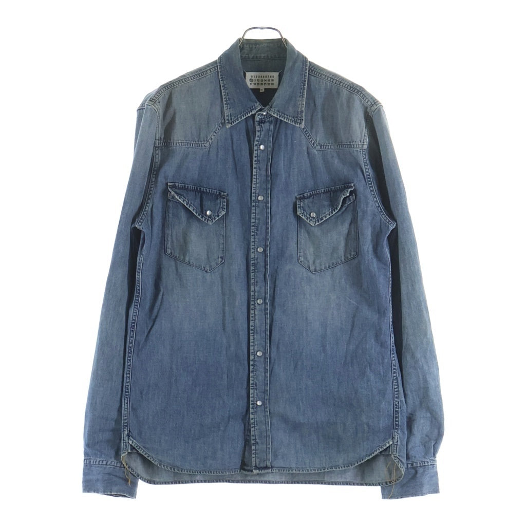 Maison Martin Margiela(メゾンマルタンマルジェラ) デニムシャツ ブルー コットン #41