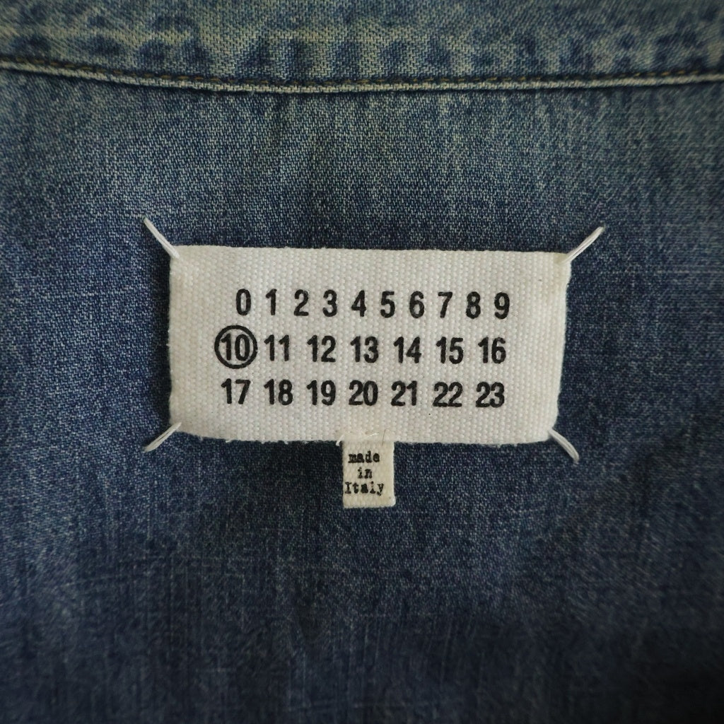 Maison Martin Margiela(メゾンマルタンマルジェラ) デニムシャツ ブルー コットン #41