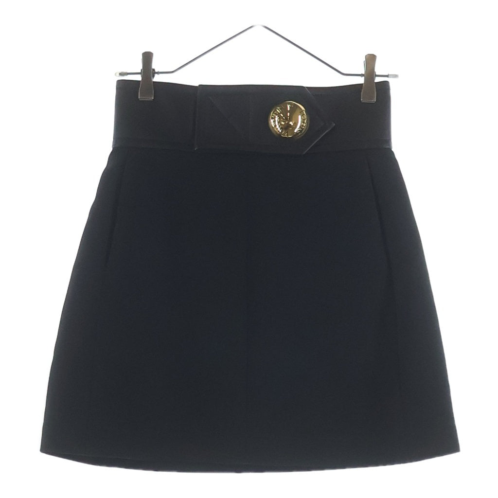 LOUIS VUITTON(ルイヴィトン) ウール金ボタンミニスカート ブラック #34 RW231B レディース
