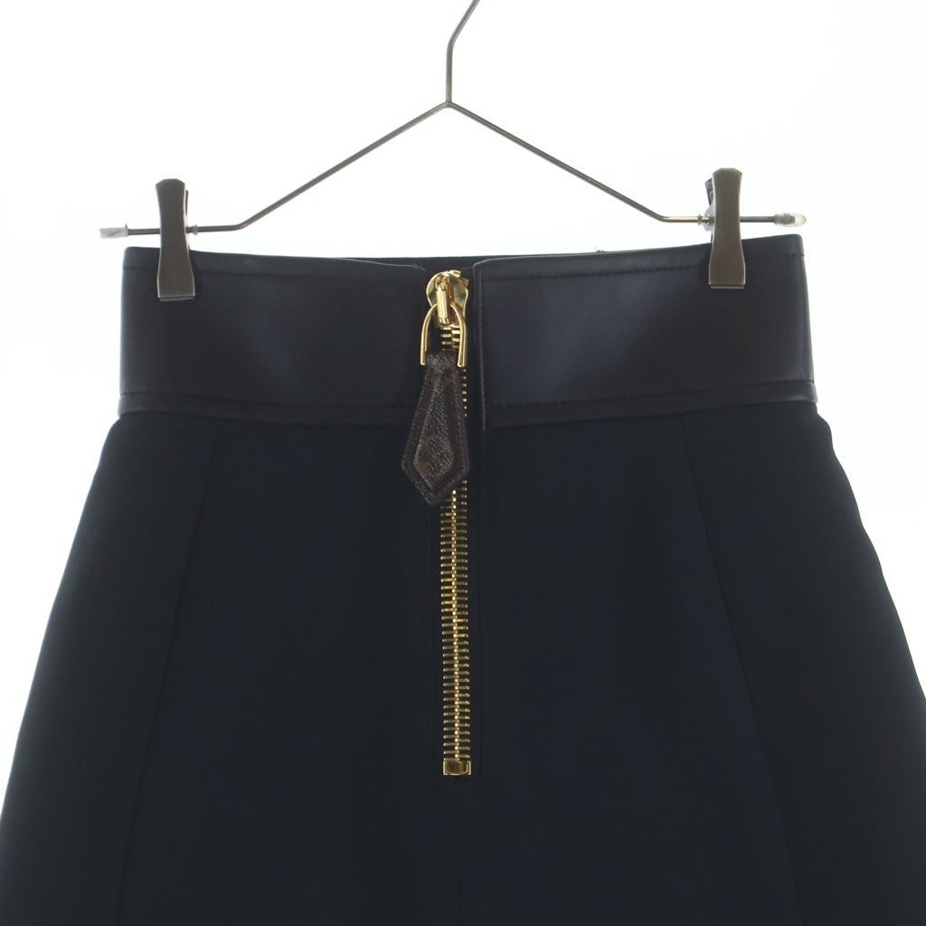 LOUIS VUITTON(ルイヴィトン) ウール金ボタンミニスカート ブラック #34 RW231B レディース