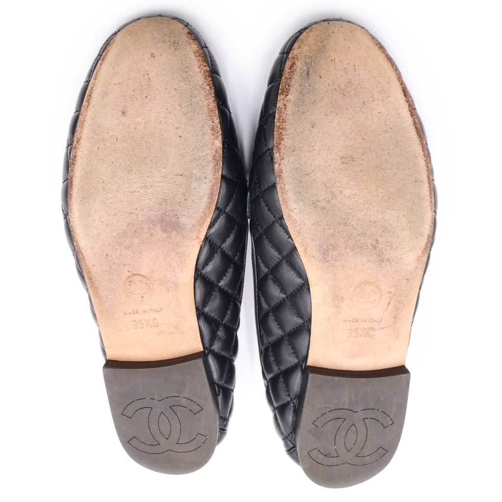 CHANEL(シャネル) マトラッセ No5チャームローファー ブラック レザー #35 1/2 レディース