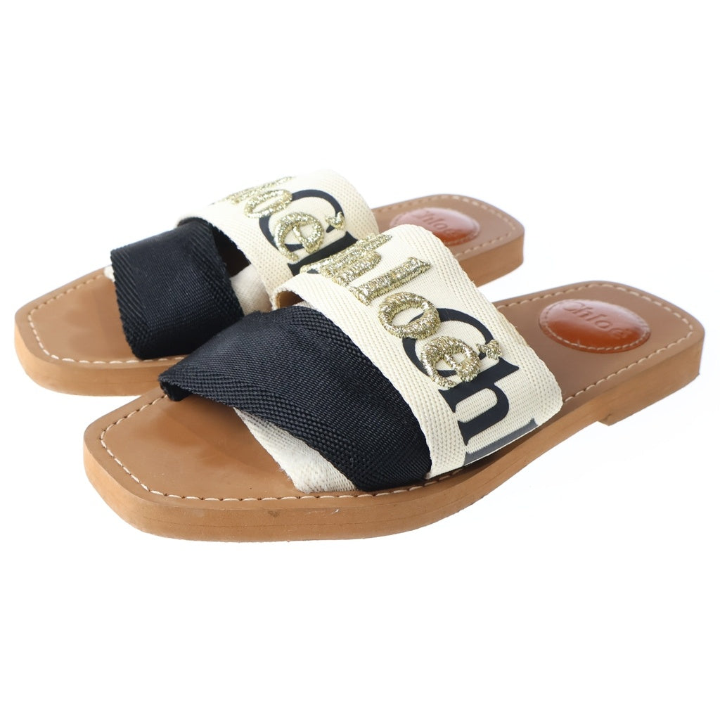 Chloe(クロエ) ウッディロゴサンダル ブラウン #35 レディース
