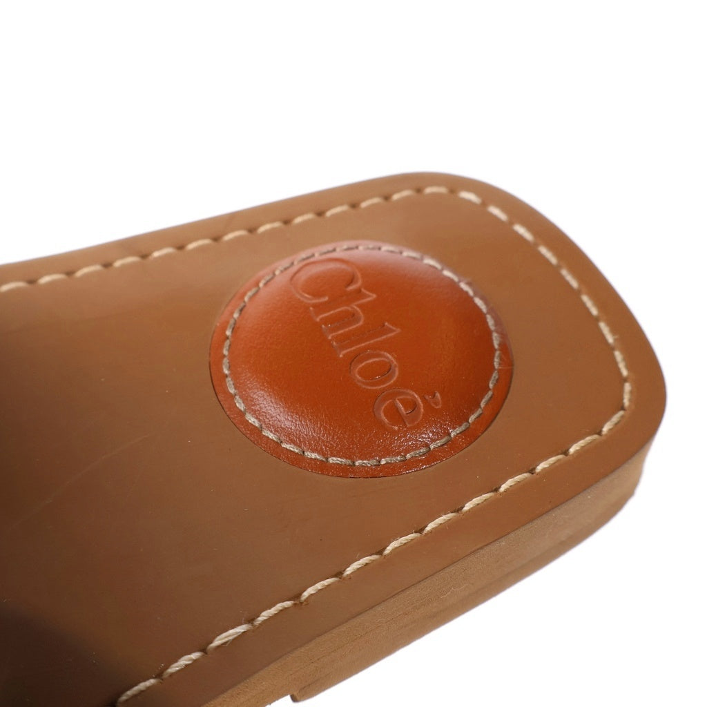 Chloe(クロエ) ウッディロゴサンダル ブラウン #35 レディース