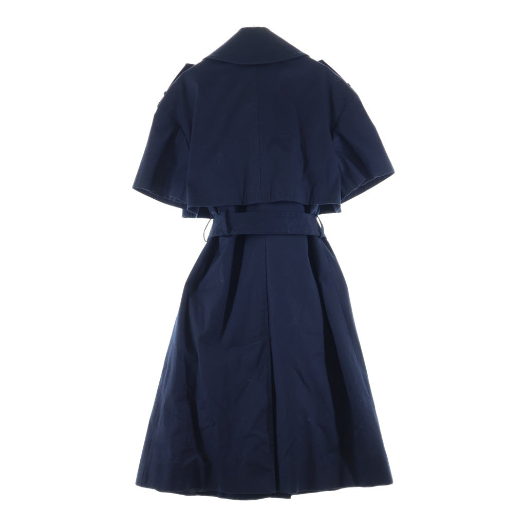 Neil Barrett(ニール バレット) 半袖ロングトレンチコート ネイビー #36 レディース