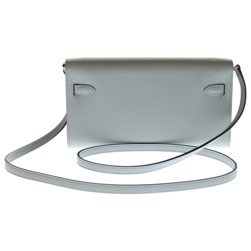 HERMES(エルメス) ケリーロングトゥーゴー グリパンタン エバーカラー ショルダーバッグ ミニバッグ ライトグレー レザー K刻印 ゴールド金具 レディース