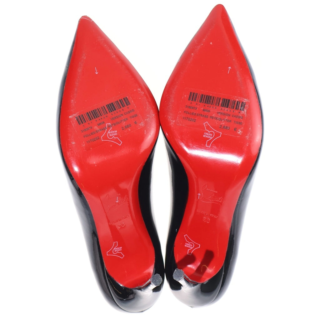CHRISTIAN LOUBOUTIN(クリスチャンルブタン) パテントレザー ヒール パンプス シューズ ブラック レディース