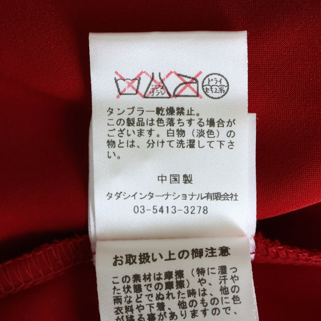 TADASHI SHOJI(タダシショウジ) クルーネック ケープ付き ノースリーブ ワンピース ドレス レッド レディース ALG15080MJ