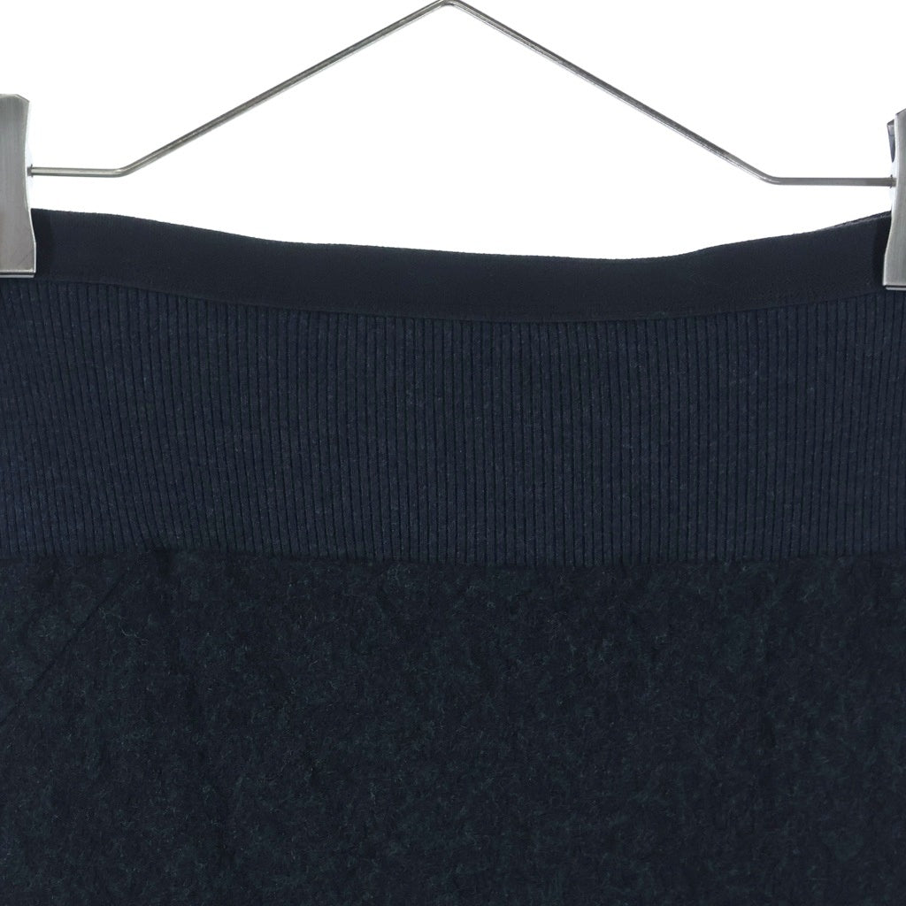 Rick Owens(リックオウエンス) 12AW リブ切り替え ウール ニット タイト ミディアム スカート グレー レディース