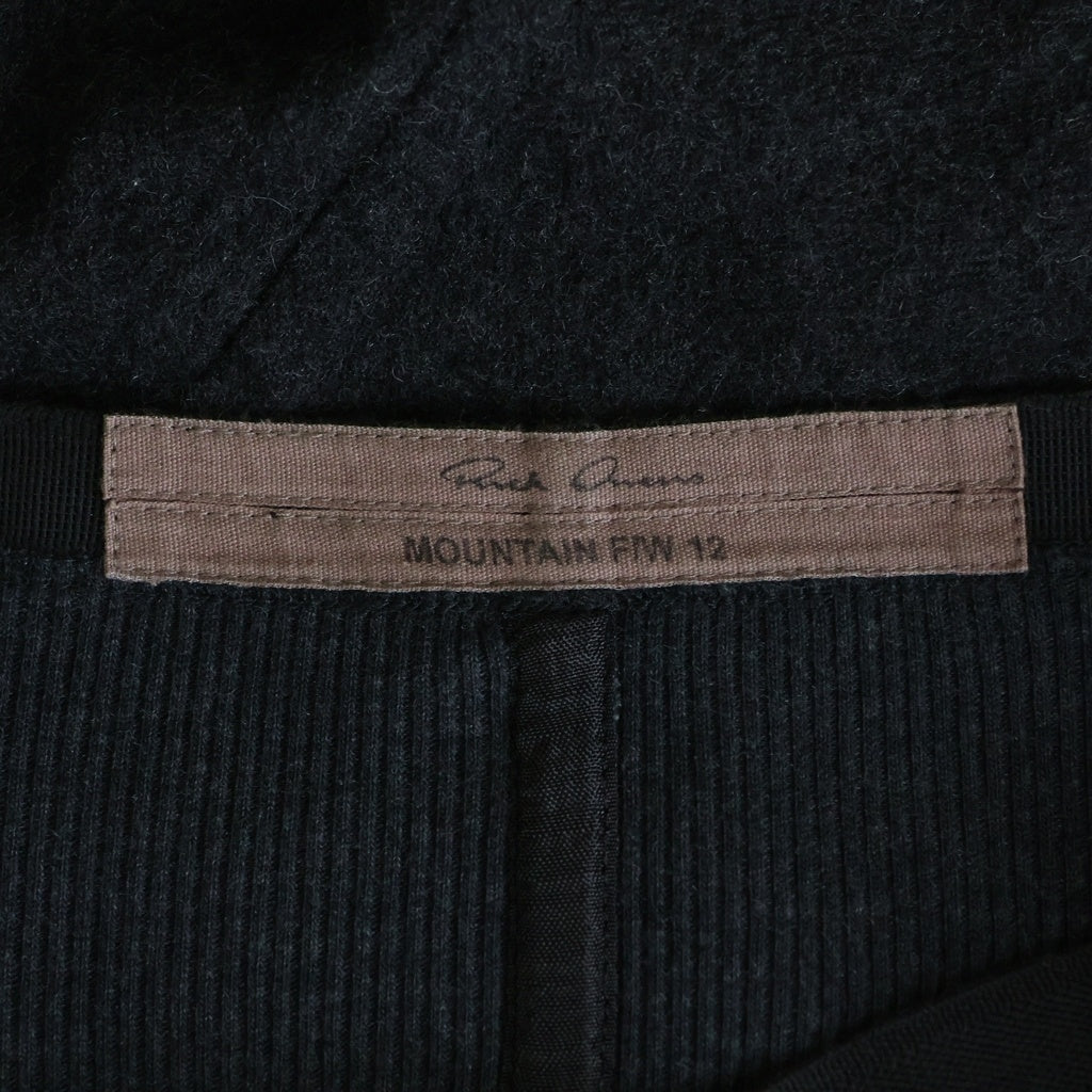 Rick Owens(リックオウエンス) 12AW リブ切り替え ウール ニット タイト ミディアム スカート グレー レディース
