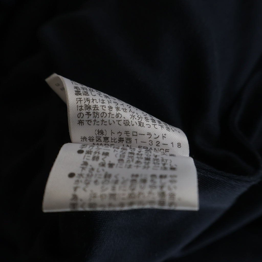 NO BRAND(ノーブランド) 半袖ロングワンピース シルク ネイビー #36 レディース