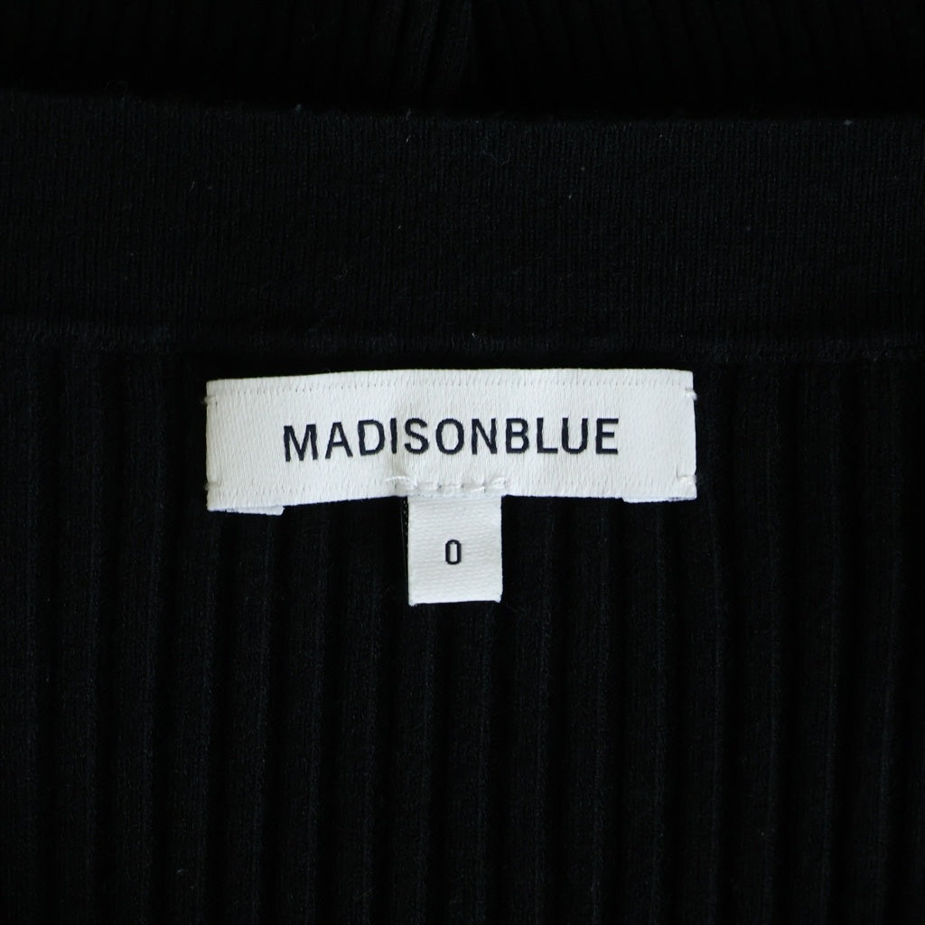 MADISONBLUE(マディソンブルー) ボートネック リブニット トップス ブラック レディース MB191-8023