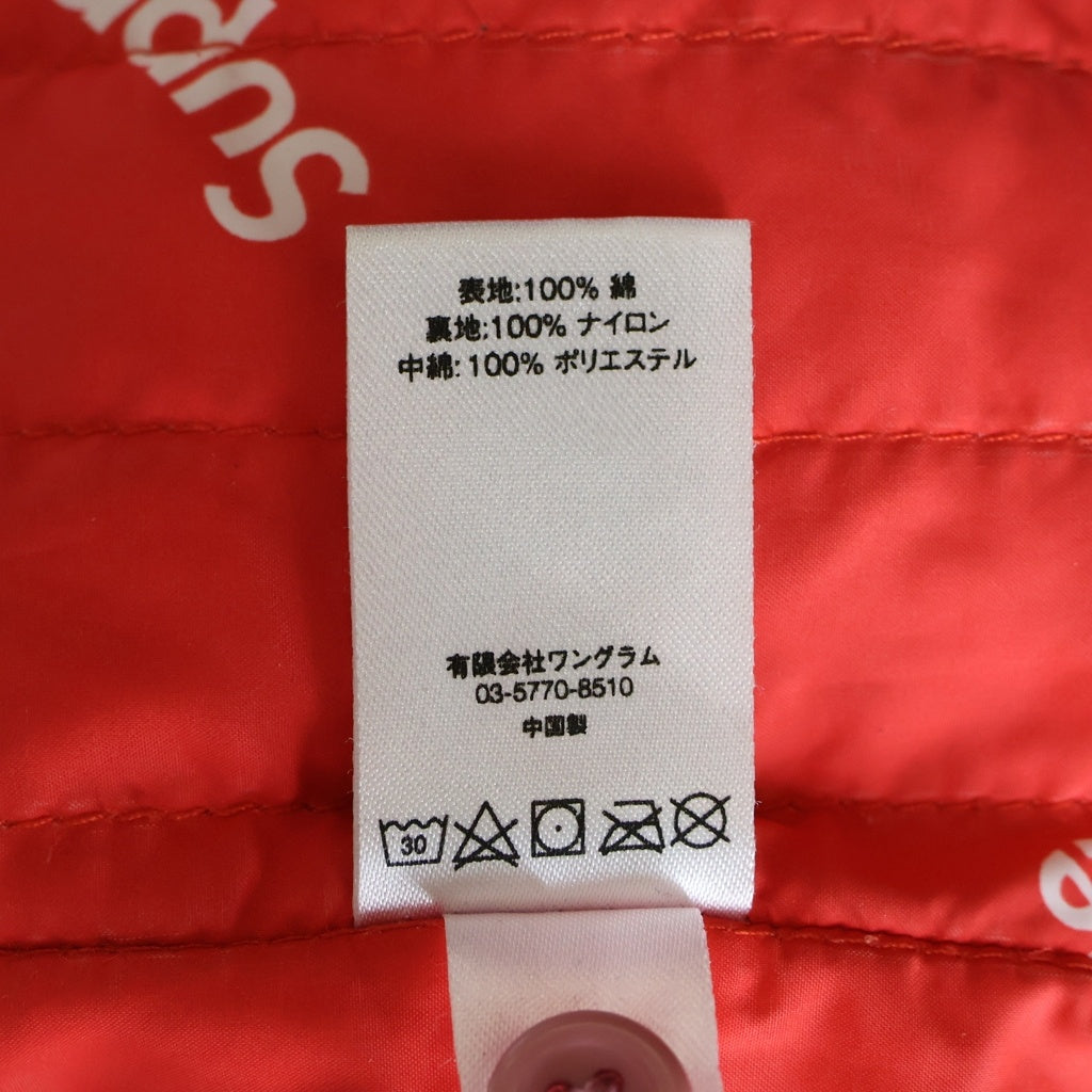 SUPREME(シュプリーム) 17AW Corduroy Qualited Shirt コーデュロイ キルテッド 長袖シャツ ピンク