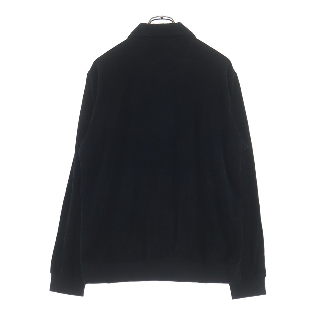 SUPREME(シュプリーム) 17AW Velour L/S Polo ベロア ロングスリーブ 長袖 ポロシャツ ブラック