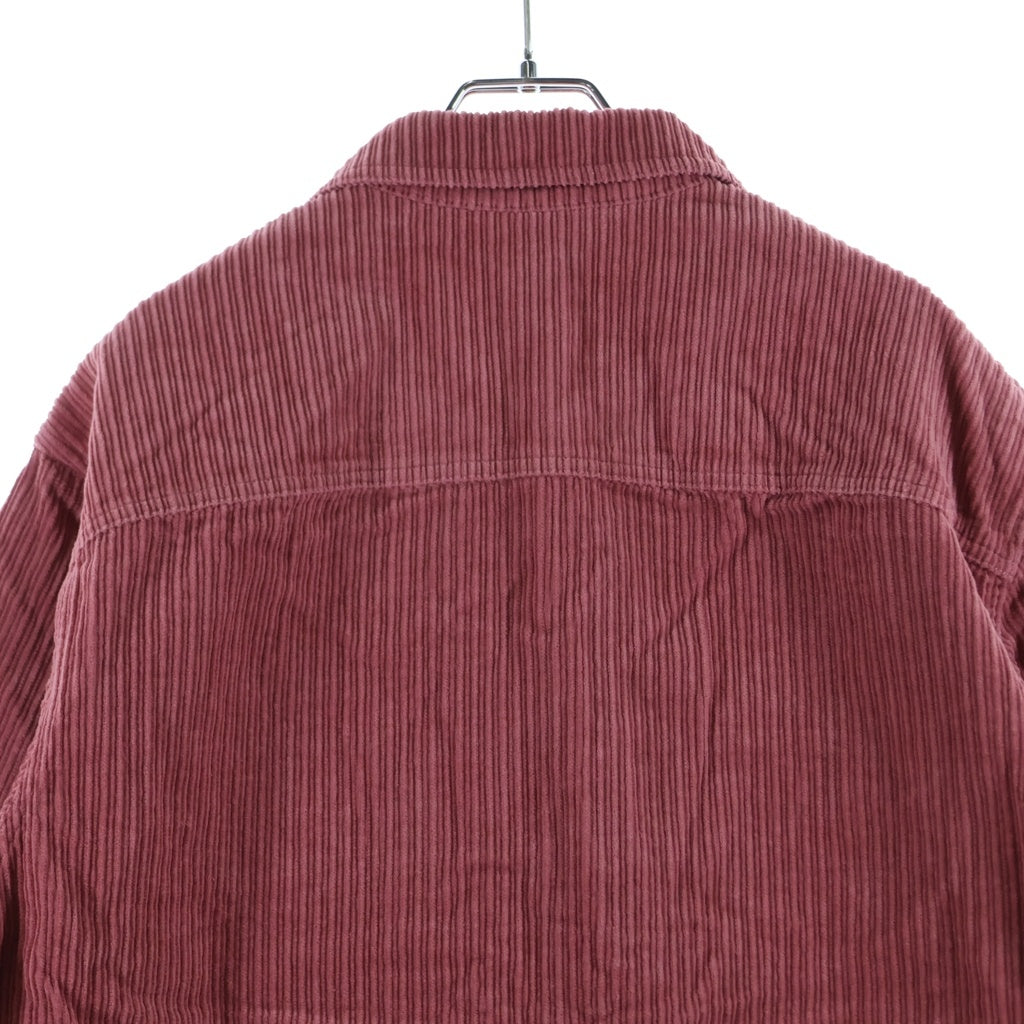 SUPREME(シュプリーム) 24SS Washed Corduroy Zip Up Shirt ウォシュド コーデュロイ ジップアップ 長袖シャツ ピンク
