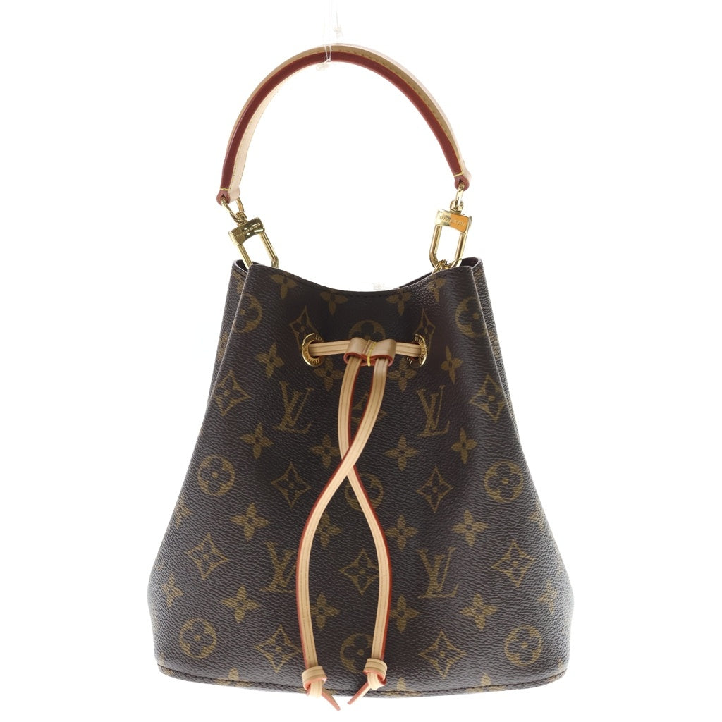 LOUIS VUITTON(ルイヴィトン) モノグラム ネオノエBB 2WAYバッグ ハンドバッグ ショルダーバッグ ブラウン レザー×PVC M46581 ゴールド金具 レディース