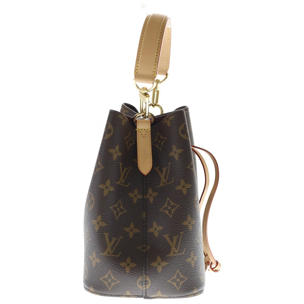 LOUIS VUITTON(ルイヴィトン) モノグラム ネオノエBB 2WAYバッグ ハンドバッグ ショルダーバッグ ブラウン レザー×PVC M46581 ゴールド金具 レディース