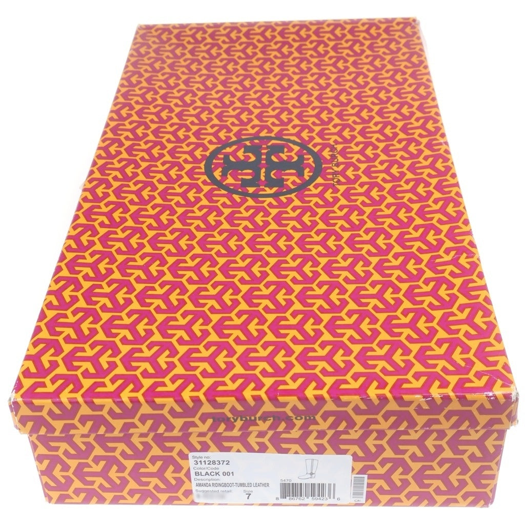 TORY BURCH(トリー バーチ) アマンダ トール ライディング ロゴプレート レザー サイドジップ ロング ブーツ 31128372 レディース