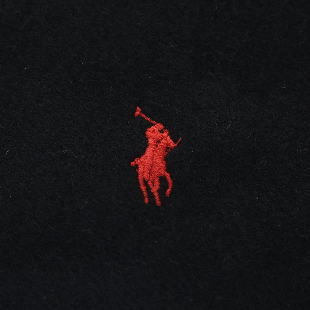 POLO RALPH LAUREN(ポロラルフローレン) ロゴマフラー ブラック ウール